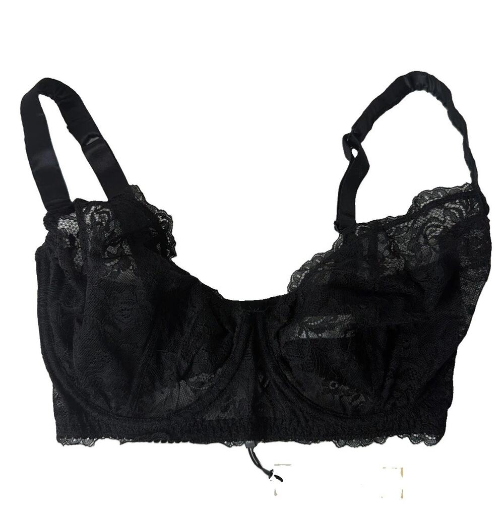 Cosabella Courtney Underwire Demi Bra 32G Black Lace Unlined NWT